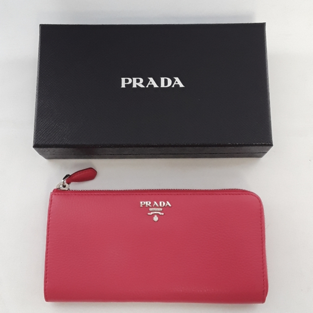 NIB Prada 1ML183 PINK Saffiano leather wallet